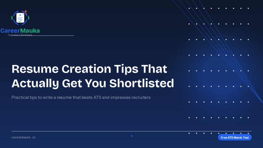 Resume creation tips
